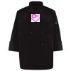 Ten Pearl Button Black Chef Coat Thumbnail